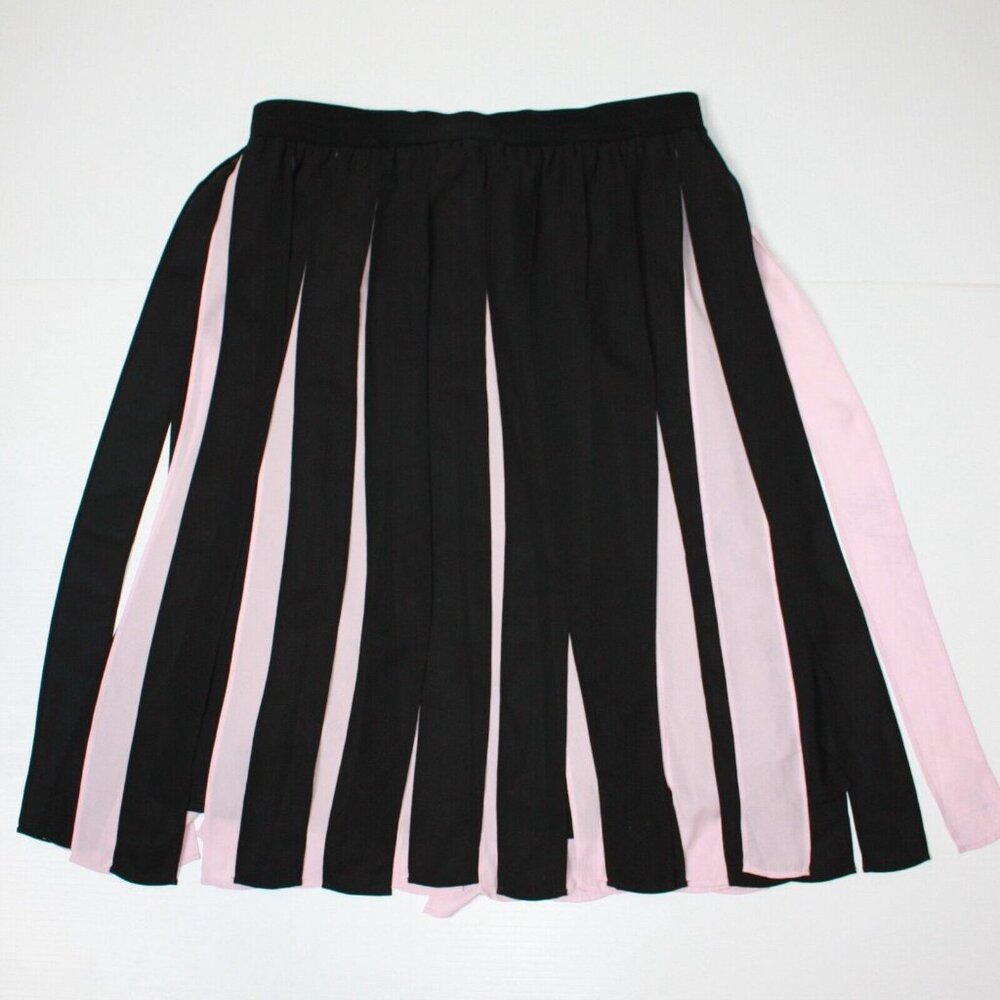 Kenneth Cole Reaction Women's Skirt with Black & Pink Vertical Panels in size M